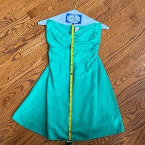 Elegant Green Strapless Dress